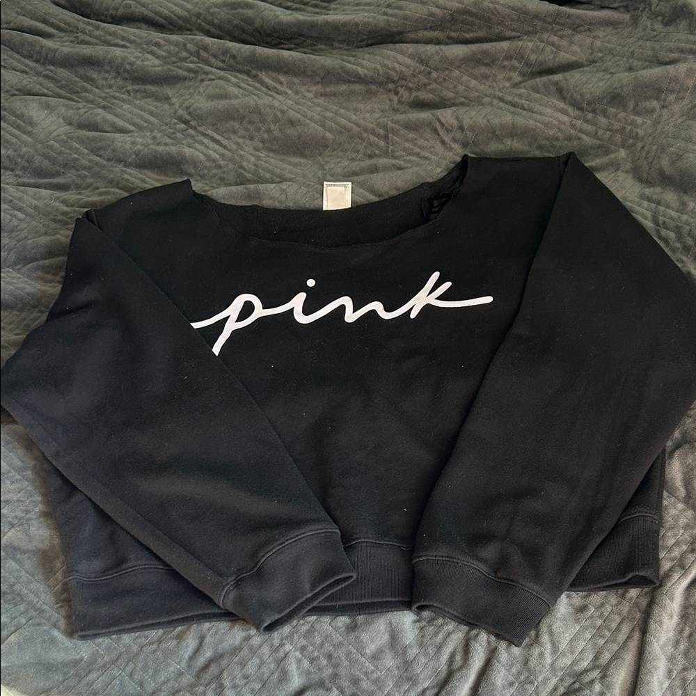 PINK Victoria's Secret Black Sweatshirt